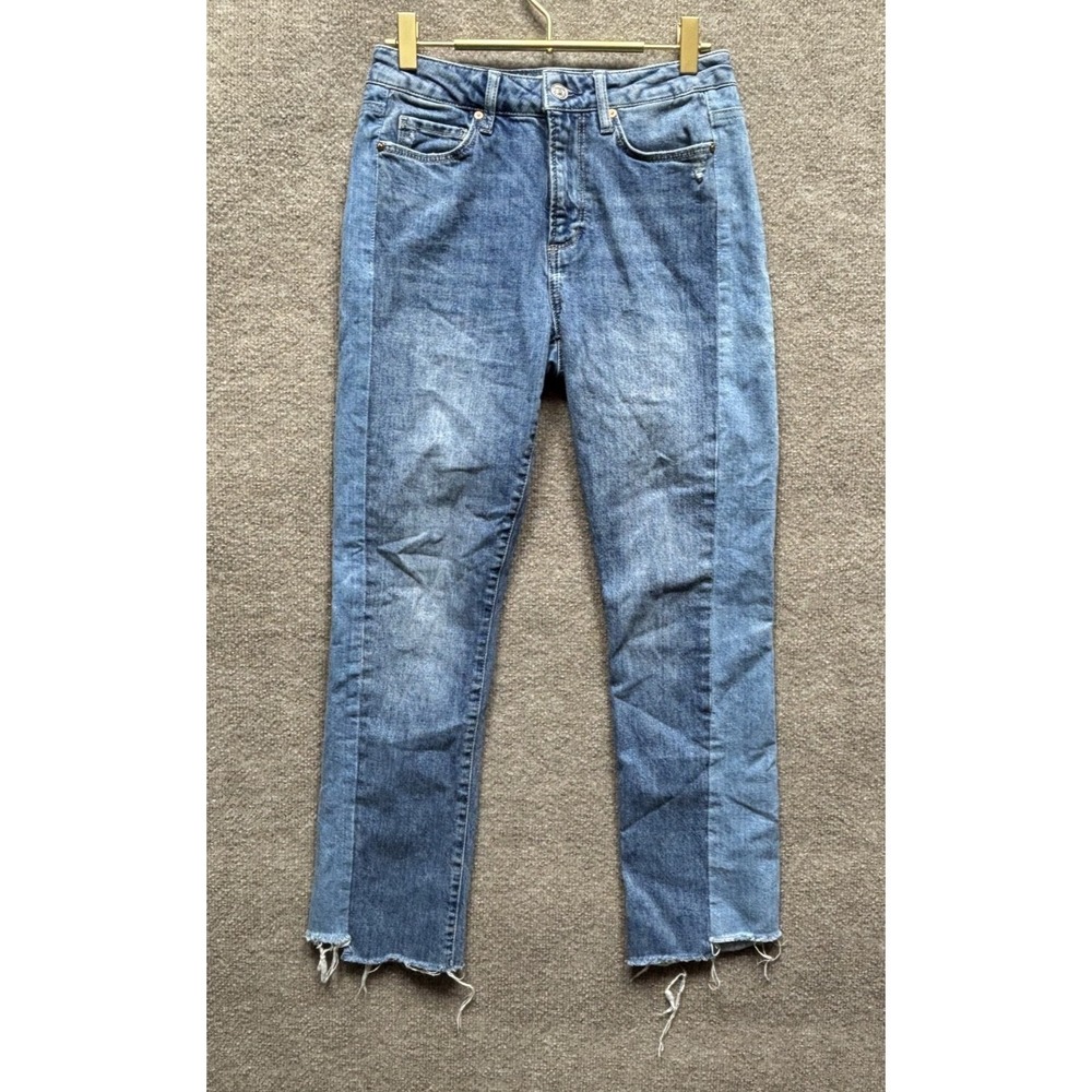 Paige Cindy Twisted Alette Distressed Jeans Women 26x26 Blue Medium‎ Wash Denim